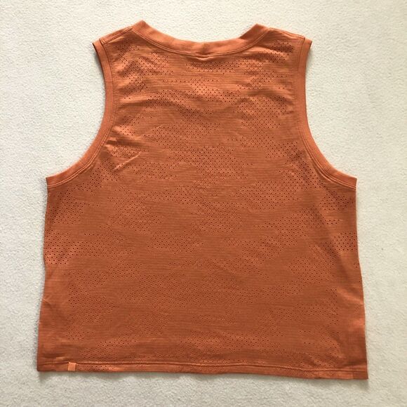 Lululemon Women Dot Camo Golden Apricot Orange Train to Be Tank Cropped Top 4 - Picture 7 of 9
